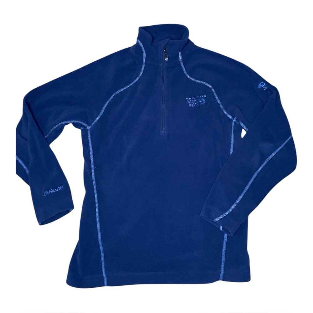 Mountain Hardwear Navy Quarter Zip Polartec Fleece Pullover-Mens Medium